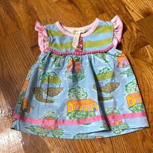 Colorful Cottage Print Baby Dress